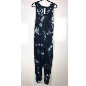 Antistar Blue Tie Dye Jumpsuit Women’s Large Sleeveless Jogger Pockets
